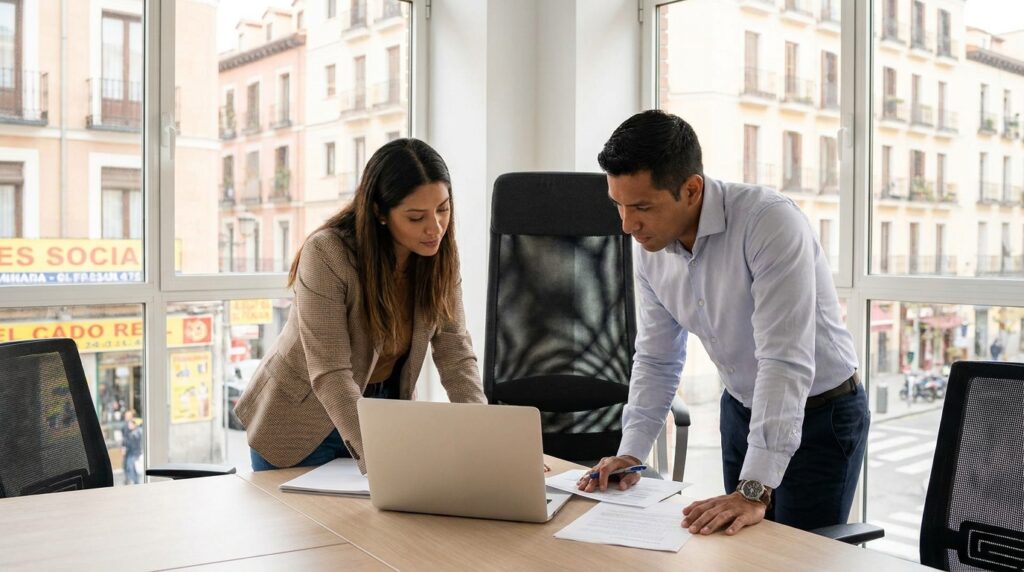 Profesionales trabajando